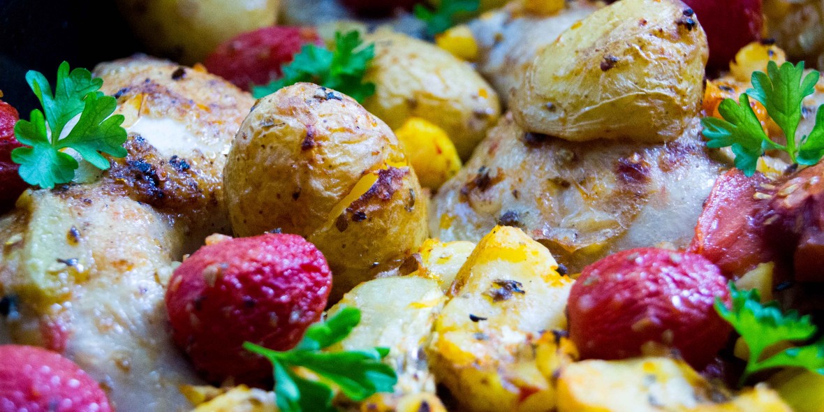Tomaten-Kartoffel-Hähnchen Auflauf - Natürlich Lecker