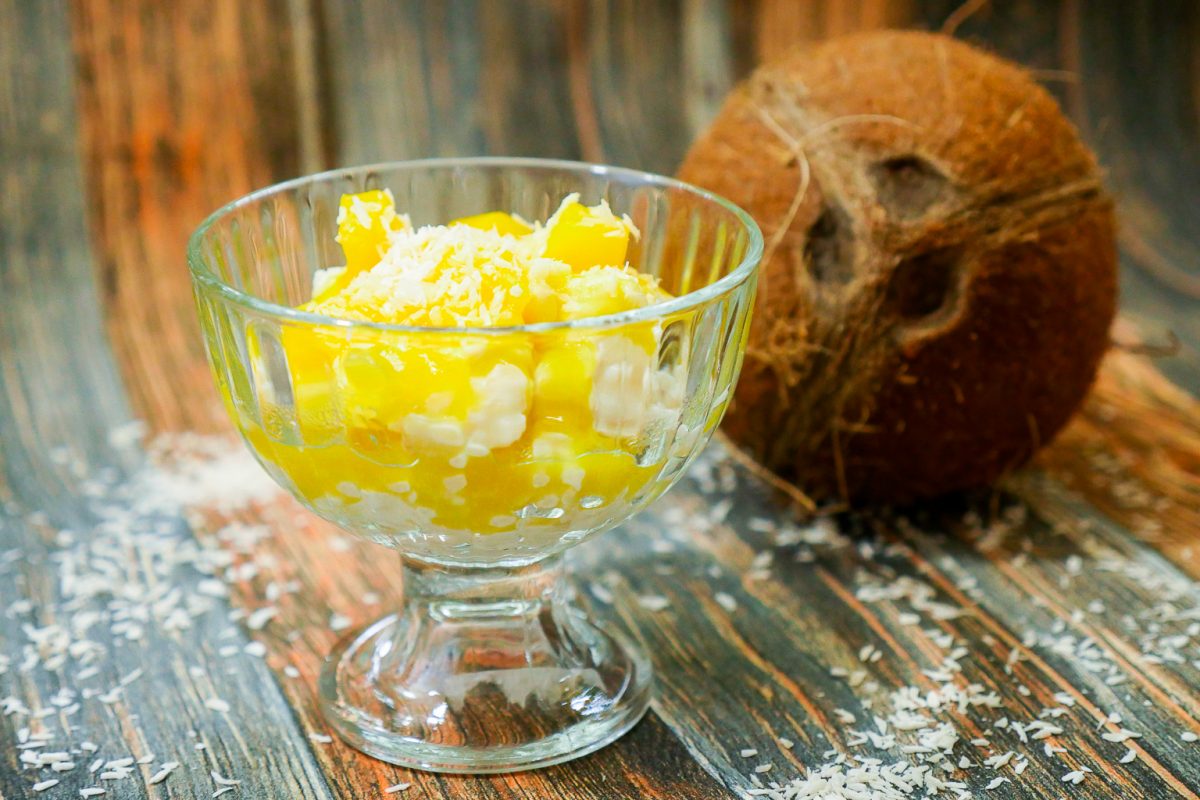 Kokos Milchreis mit Mango Kompott - Natürlich Lecker